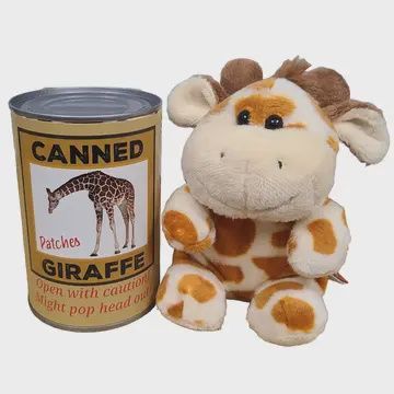 Patches the Canned Giraffe - Stuffed Animal Plush w/Jokes
