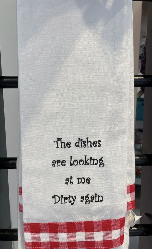 The dishes are looking at me Dirty again