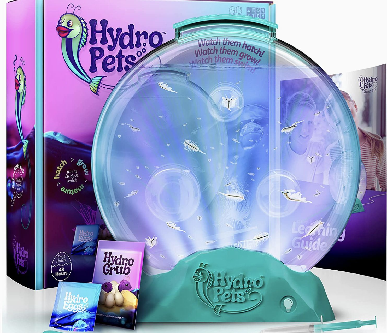 HydroPets Live Sea Pets Habitat Kit, Light Up Tank