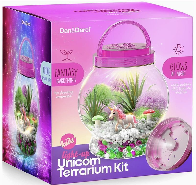 Light-Up Unicorn Terrarium Kit for Kids