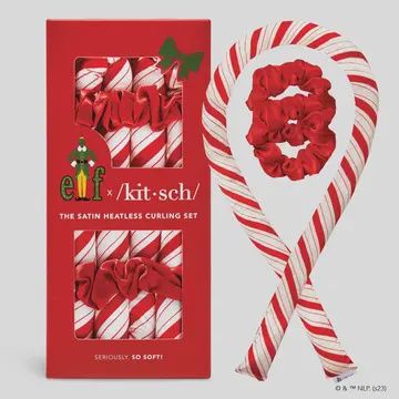 elf x kitsch Satin Heatless Set- Candy Cane