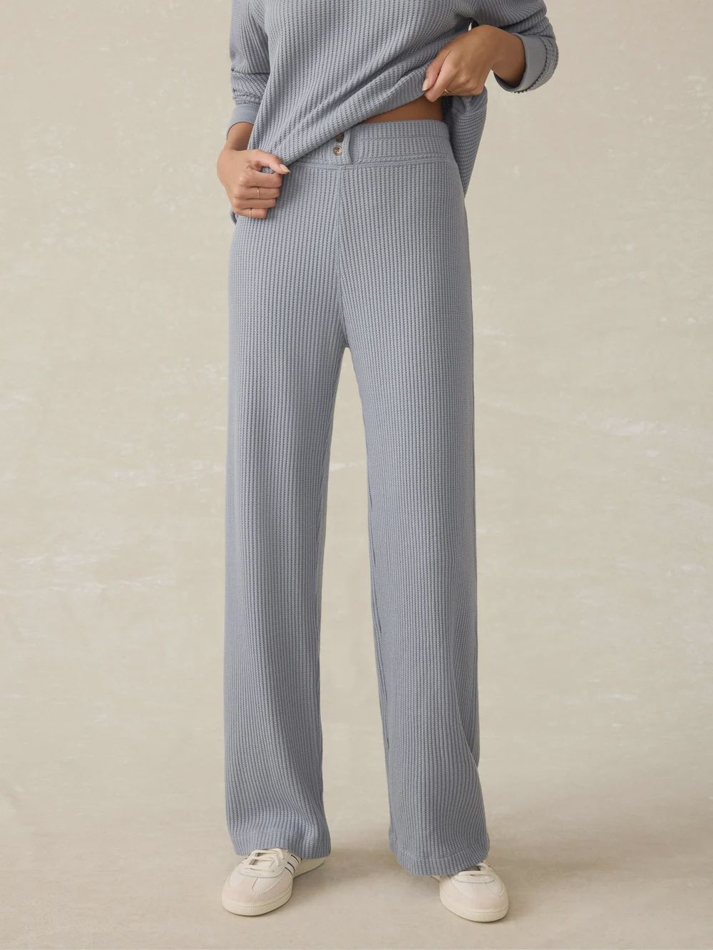 legend waffle wide leg pant