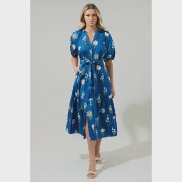 Madison Floral Midi Dress