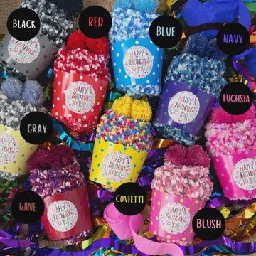 &quot;Happy Birthday&quot; Cozy Cupcake Socks