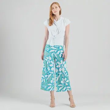 T293 - Soft Knit Drape Neck Top w/ Loop Front Detail