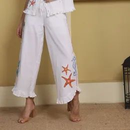 4031 Ocean Themed Palazzo Pant