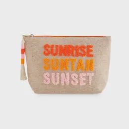 &quot;SUNRISE SUNTAN SUNSET&quot; ZIP POUCH