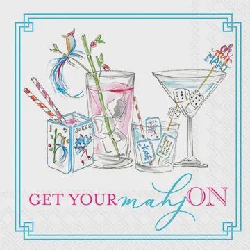 Cocktail Napkin 20 Ct Mahjong Drinks