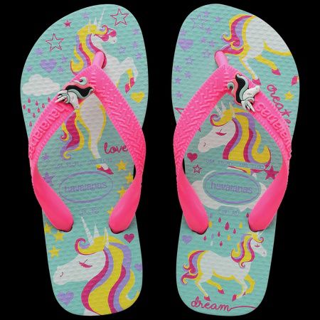 Blue Unicorn Flip Flops