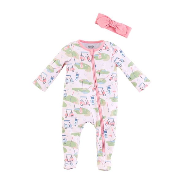 Pink Golf Sleeper &amp; Headband