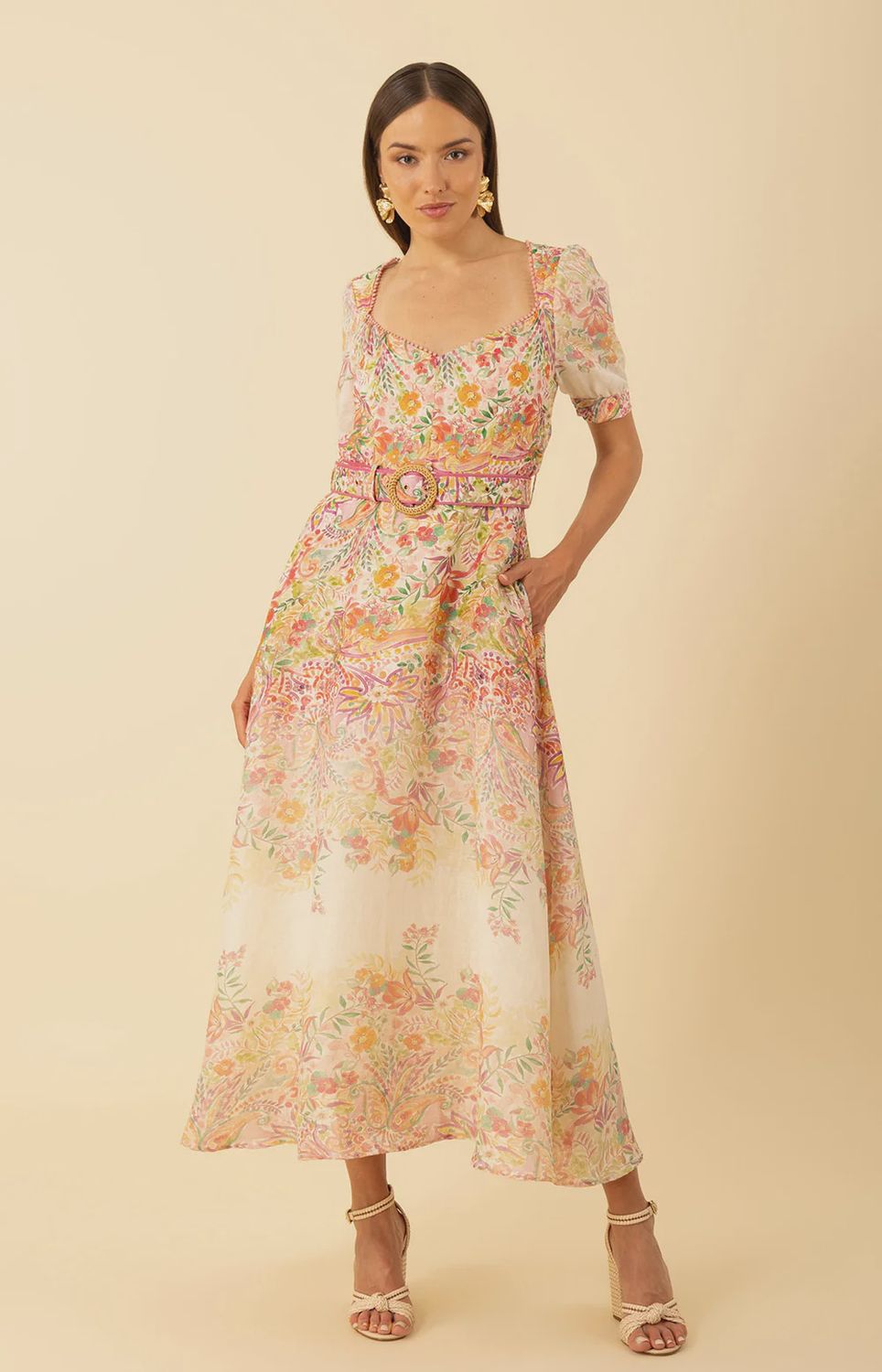 Kara Linen Maxi Dress