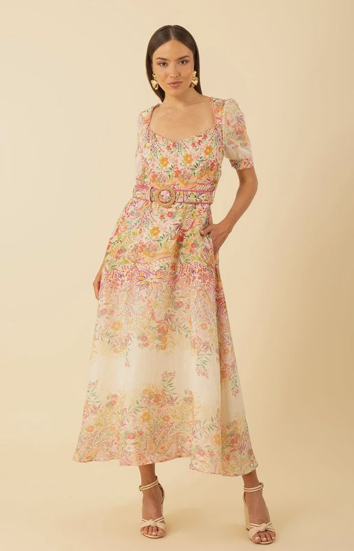 Kara Linen Maxi Dress