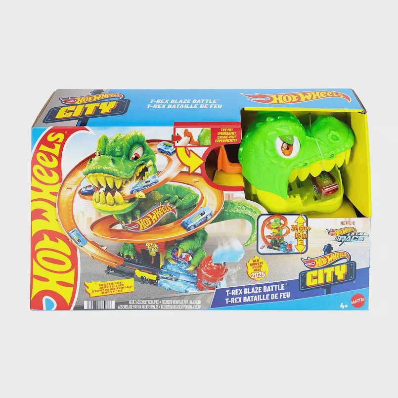 Hot Wheels City T-Rex Blaze Battle Playset