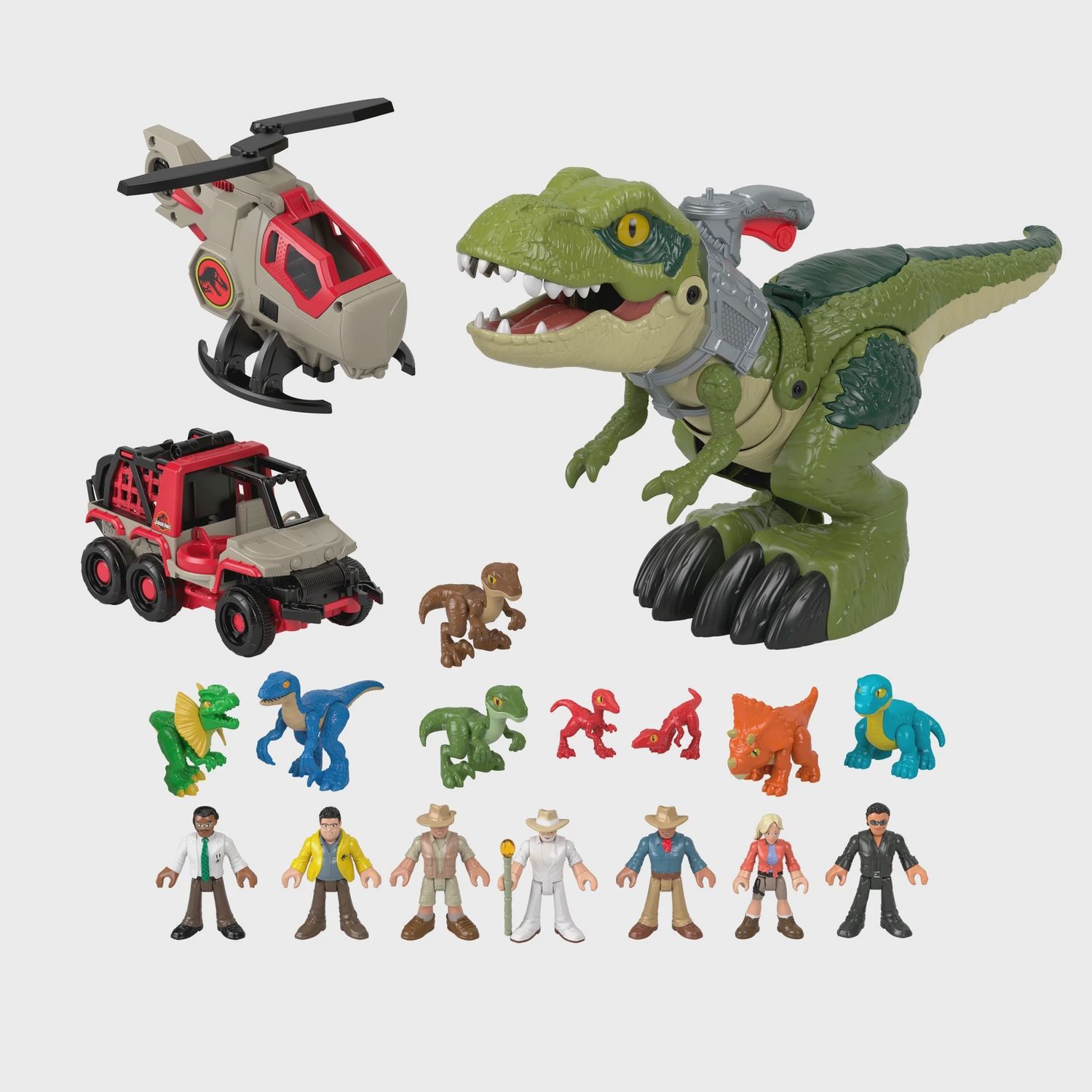 Imaginext Jurassic Park Dinosaur Recon 19-Piece Figure Playset for Kids
