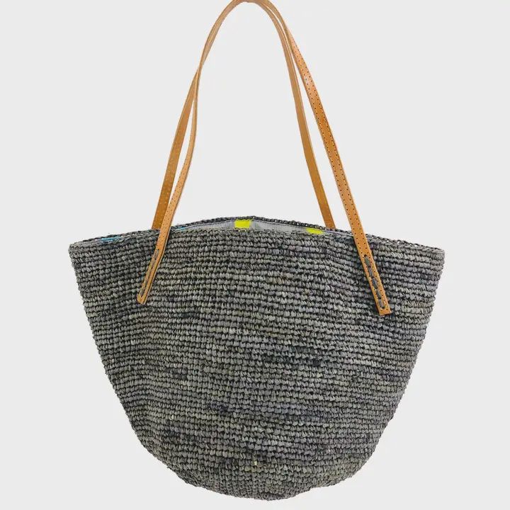 Tika Bucket Crochet Handbag | Grey