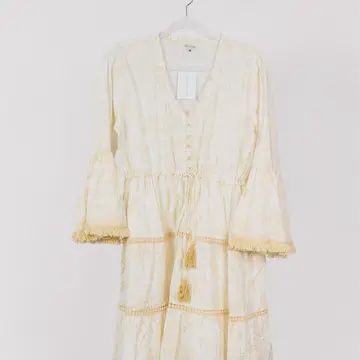 Desideria Dress Floral Repeat White Ecru