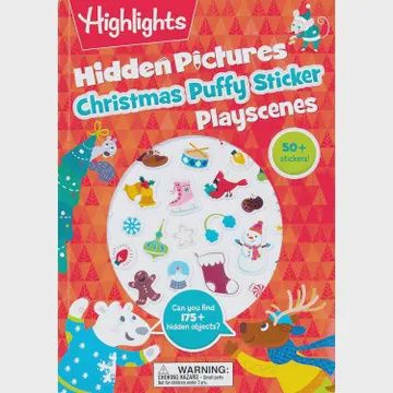 Christmas Hidden Pictures Puffy Sticker Playscenes