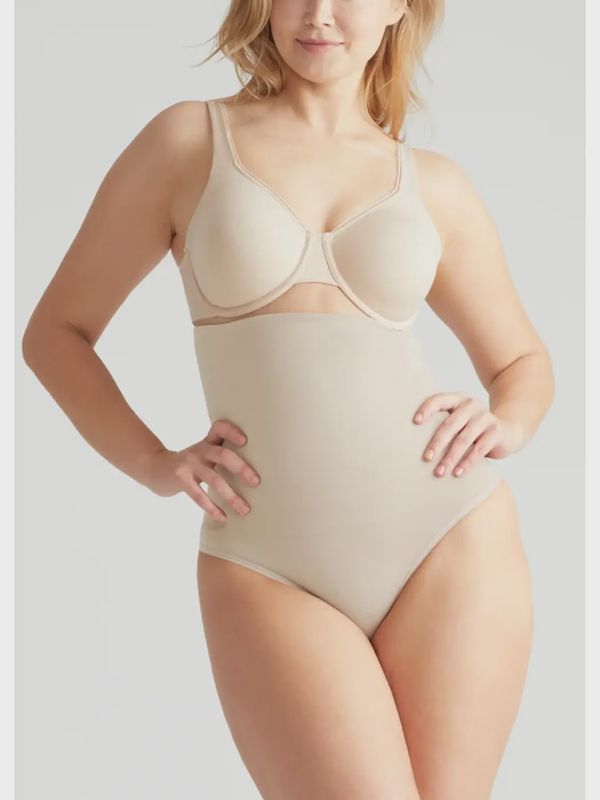 Seamless Solutions - High Waist Shapewear Thong - Plus Sizes