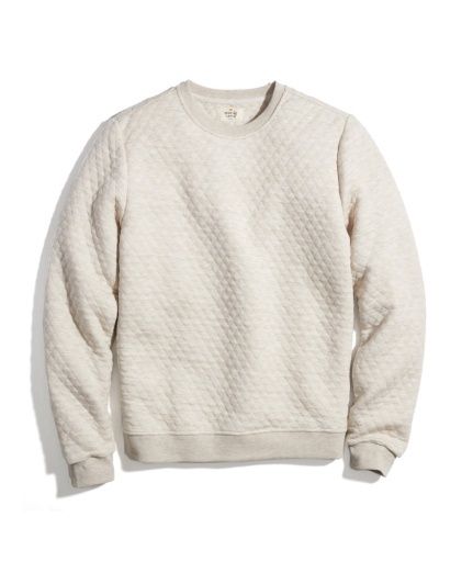Corbet Quilted Crewneck, Size: Medium