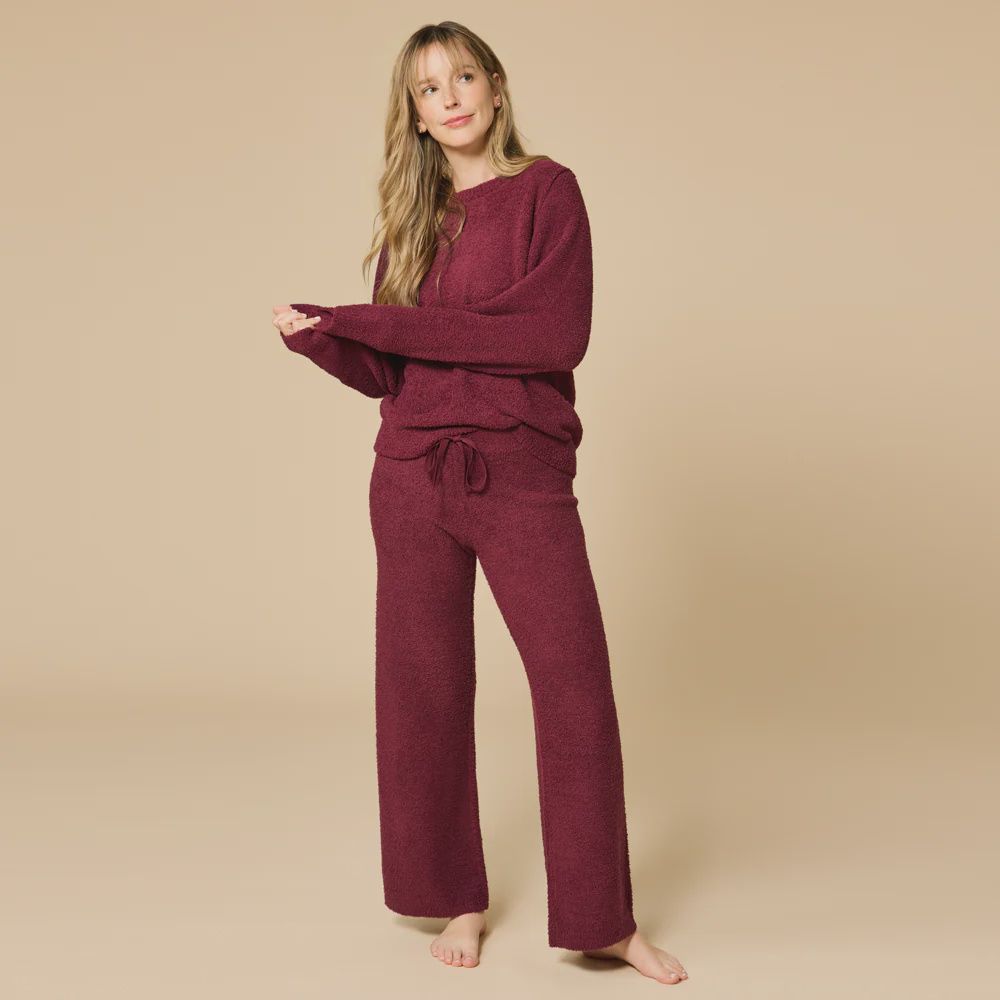 Reverse Seam Marshmallow Lounge Set, Size/Color: 8900-8-Cherry Cola-L
