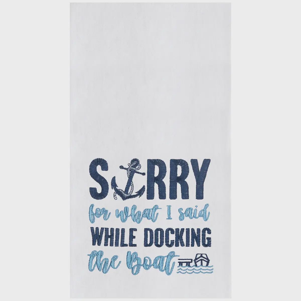 Docking The Boat Kitchen Towel