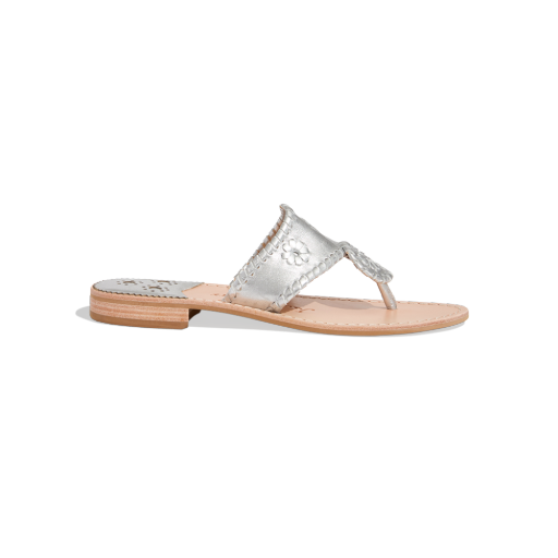 JACKS FLAT SANDAL, Colour: SILVER/SILVER, Size: 9WOMENS