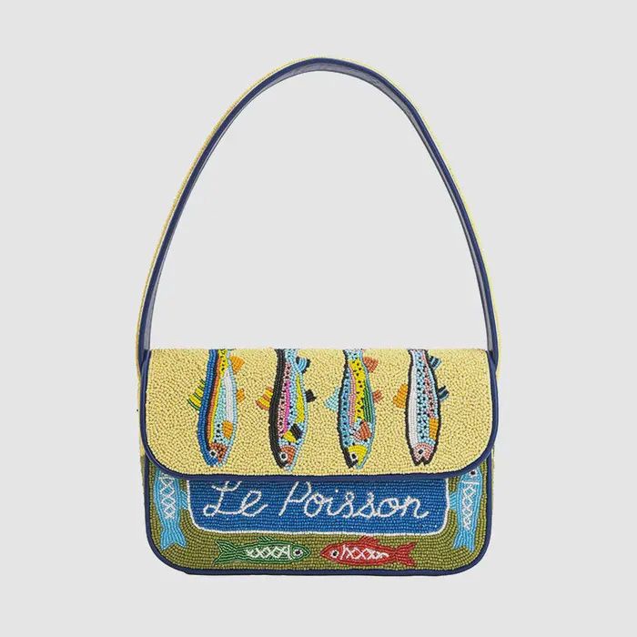 Fish Tales Beaded Shoulder Bag