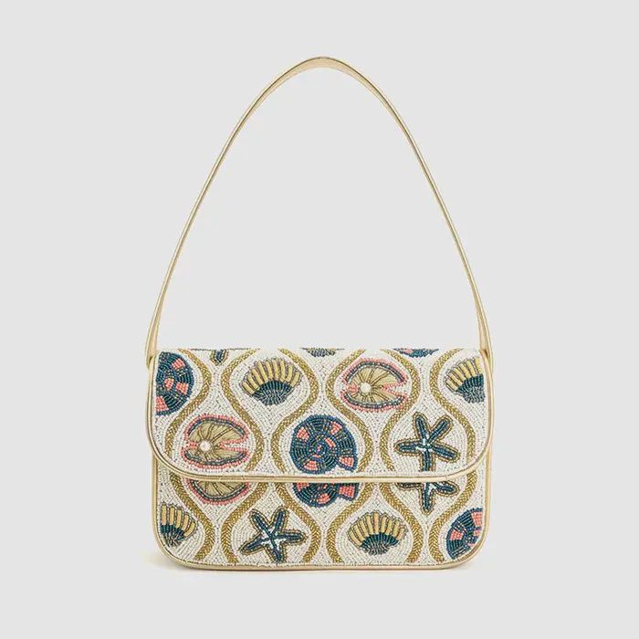 Sunlit Shore Embellished Shoulder Bag