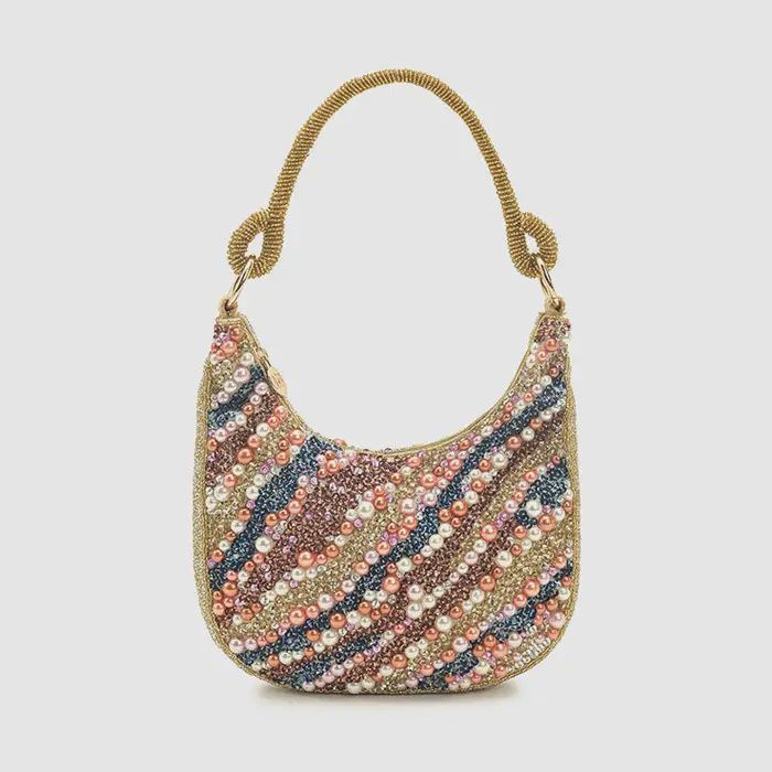 Pearl Beaded Hobo Bag