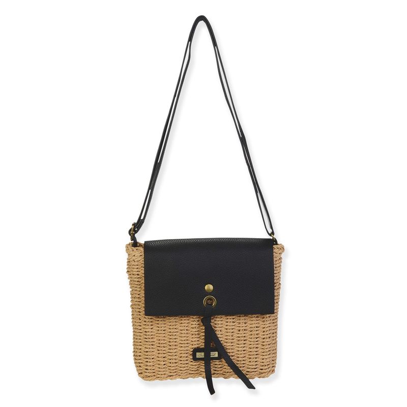 Bag: CE6712 CBlack, Paper Straw Crossbody