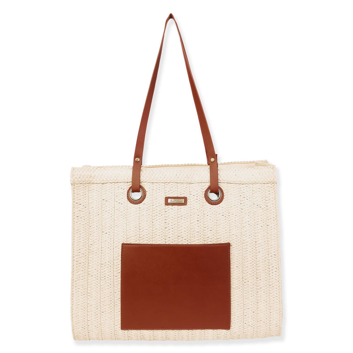 Bag: CE6638 ANatural, Paper Straw Shoulder Tote