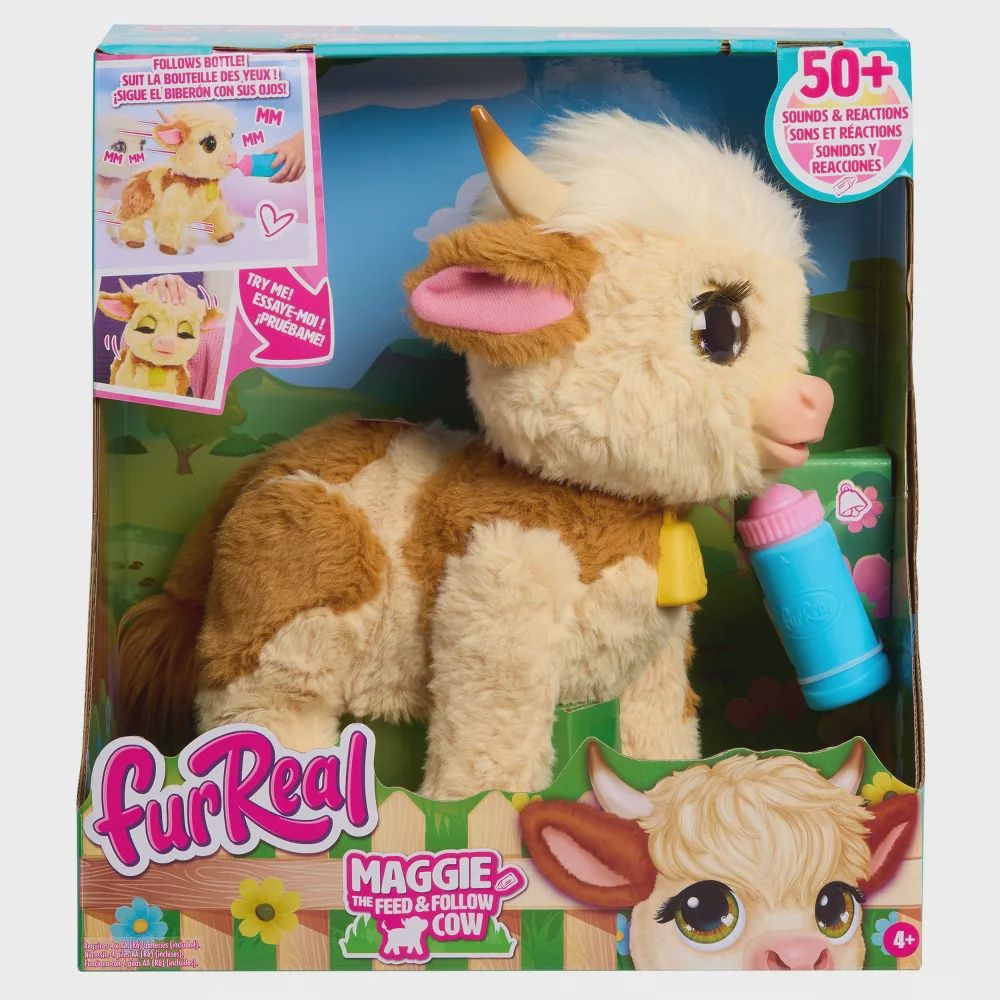 FurReal Friends Maggie the Feed &amp; Follow Cow Stuffed Animal