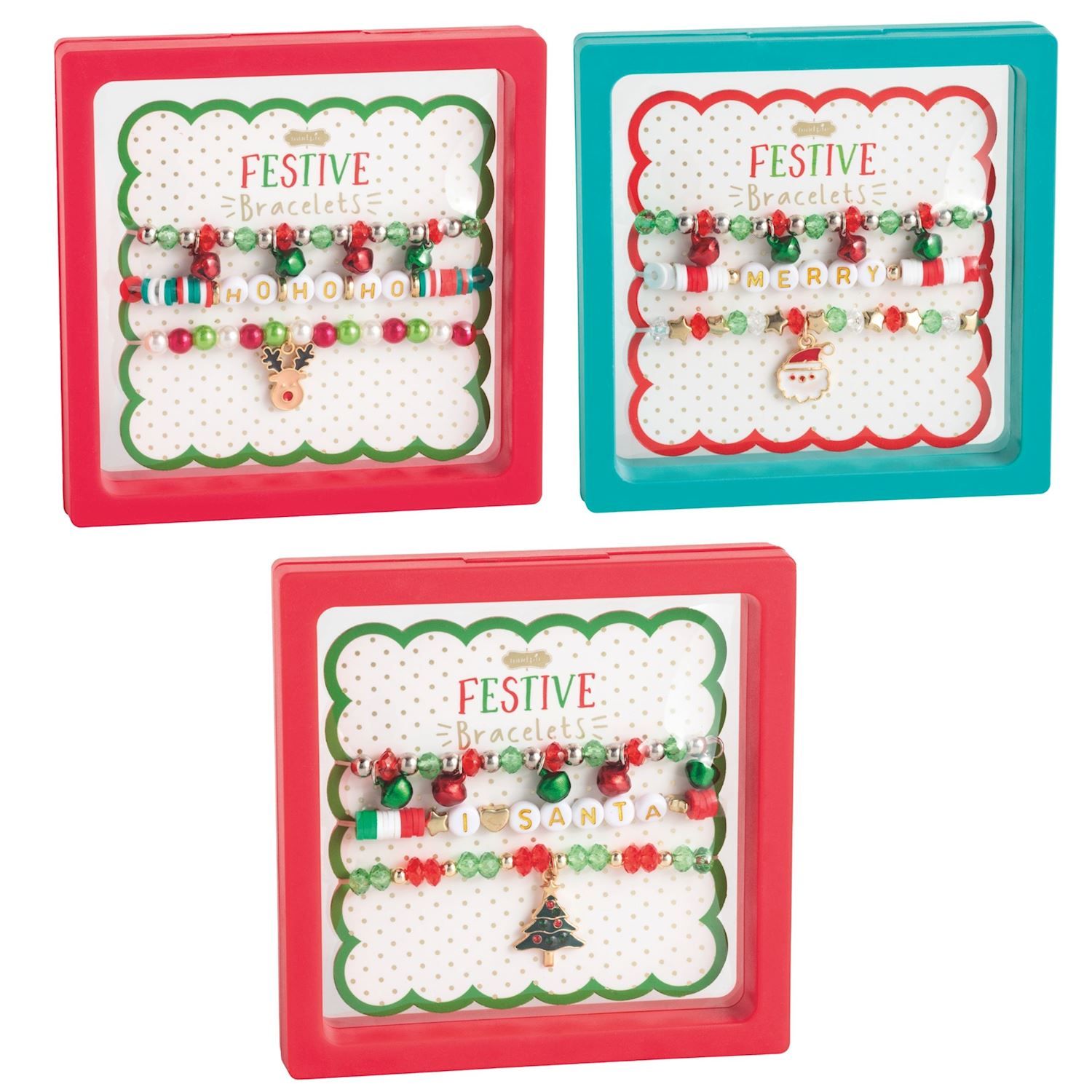 Christmas Beaded Bracelet Set
