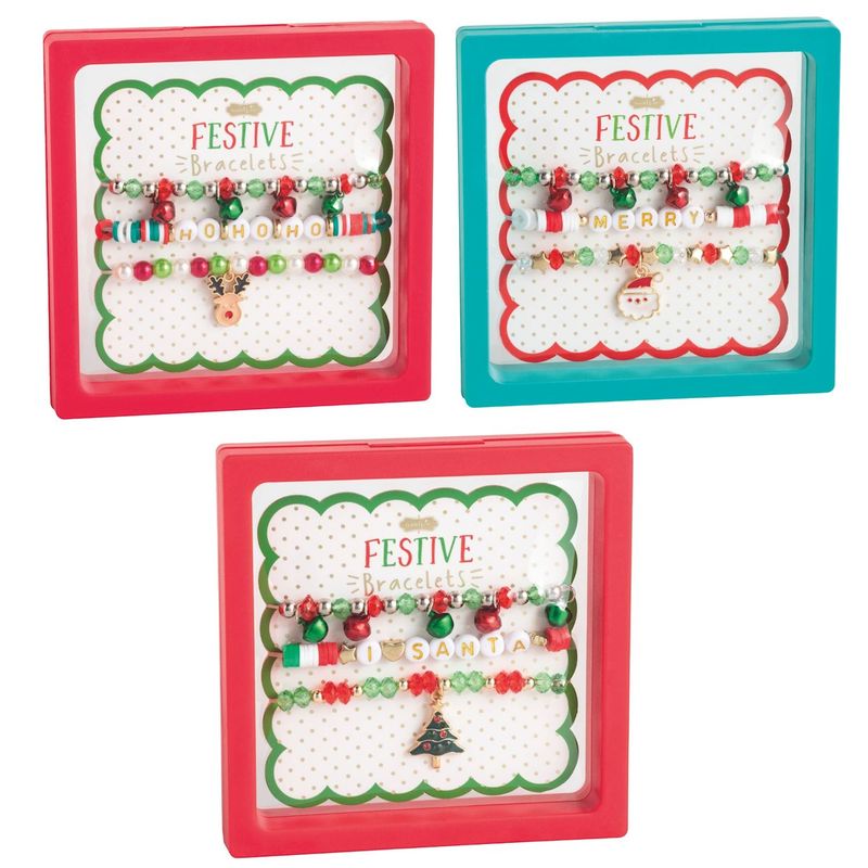 Christmas Beaded Bracelet Set