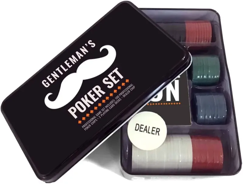 Men's Professional Poker in a Tin Set