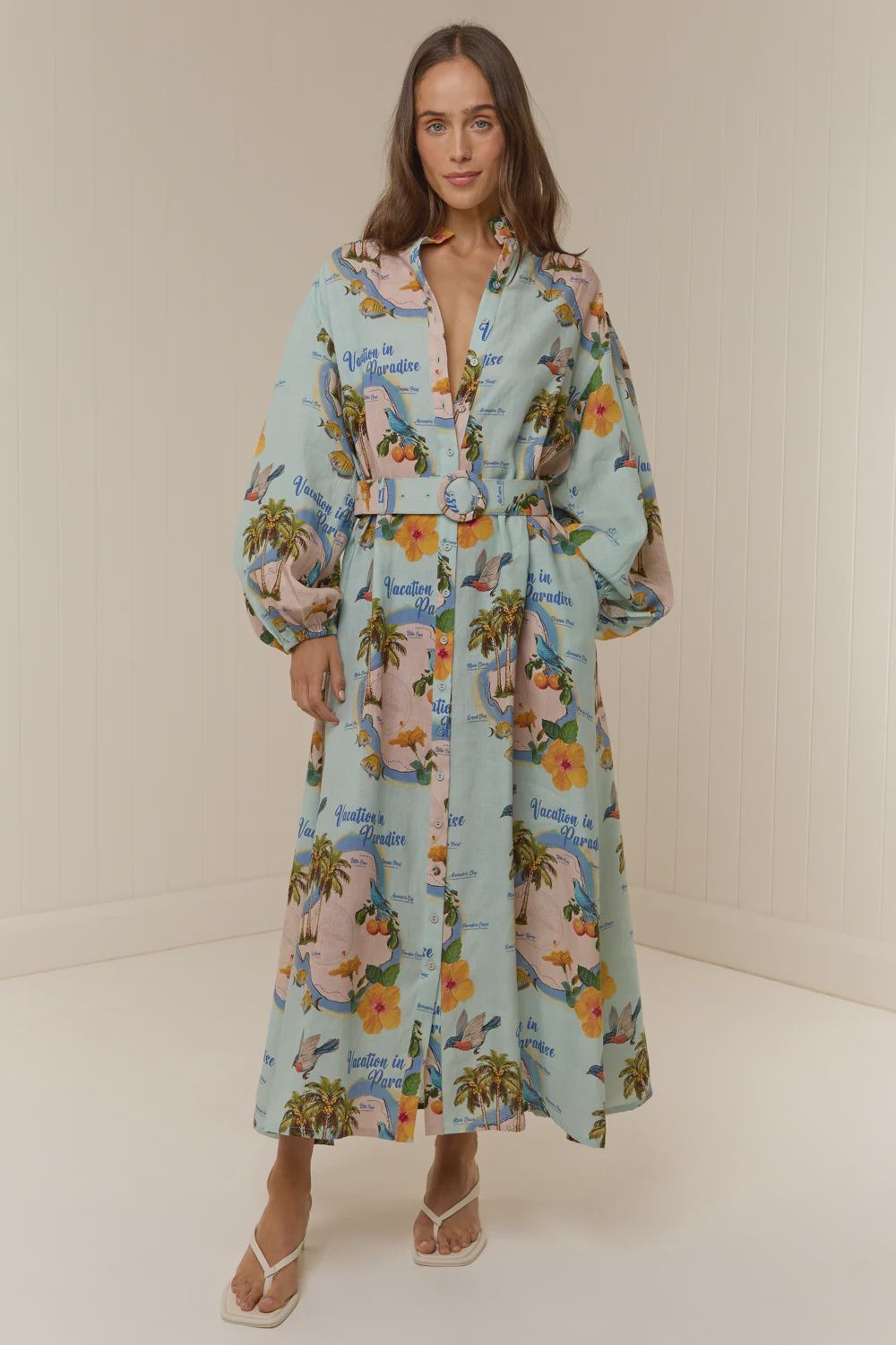 Noddy Dress- Palm Paradise