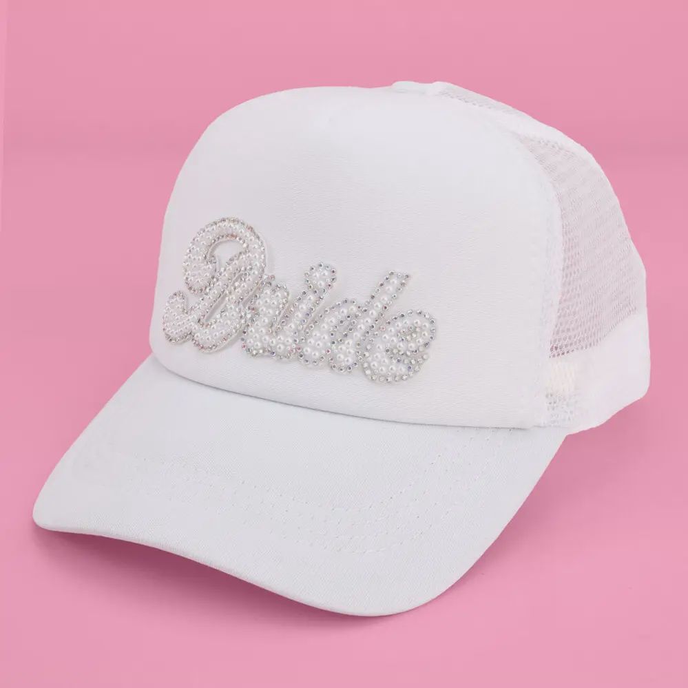 Pearl Bride Trucker Hat, Bridal Shower Gift, Bachelorette