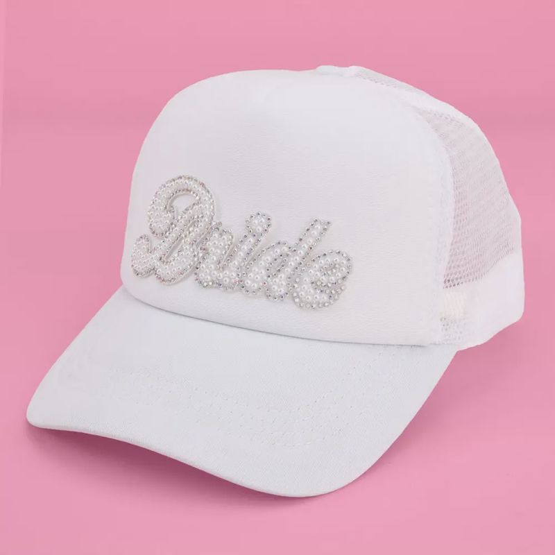 Pearl Bride Trucker Hat, Bridal Shower Gift, Bachelorette