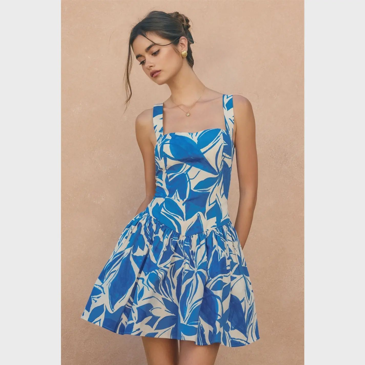 Mykonos Dipped Waist Mini Dress