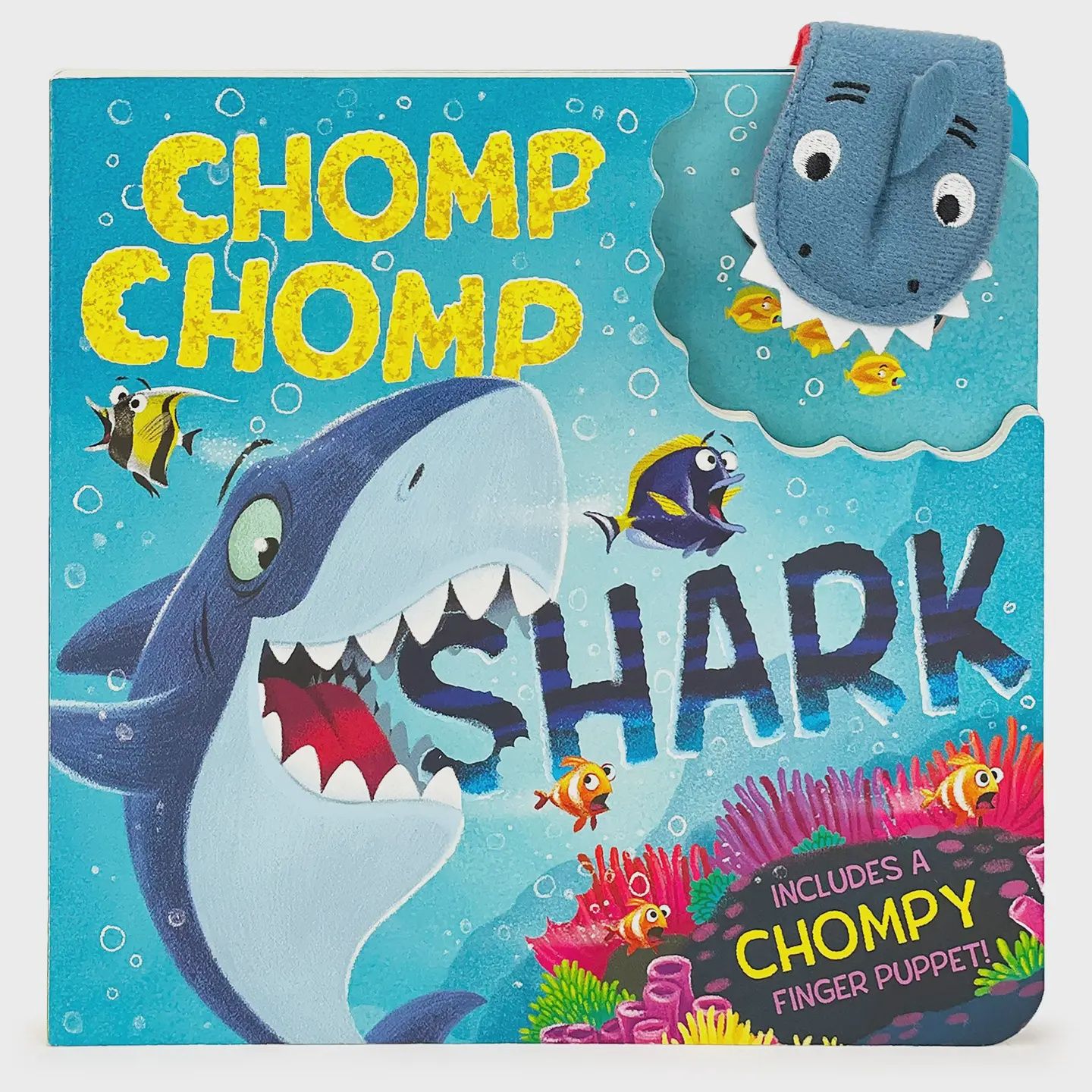 Chomp Chomp Shark Board Book with Finger Puppet