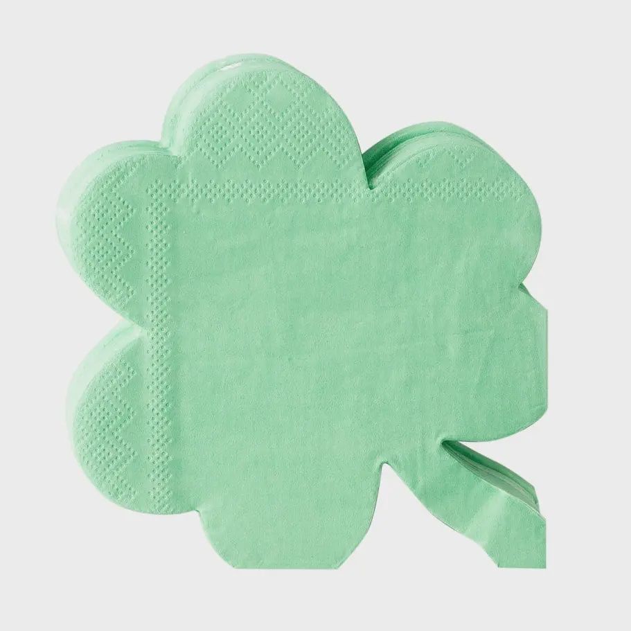 Shamrock Shaped Cocktail Napkin