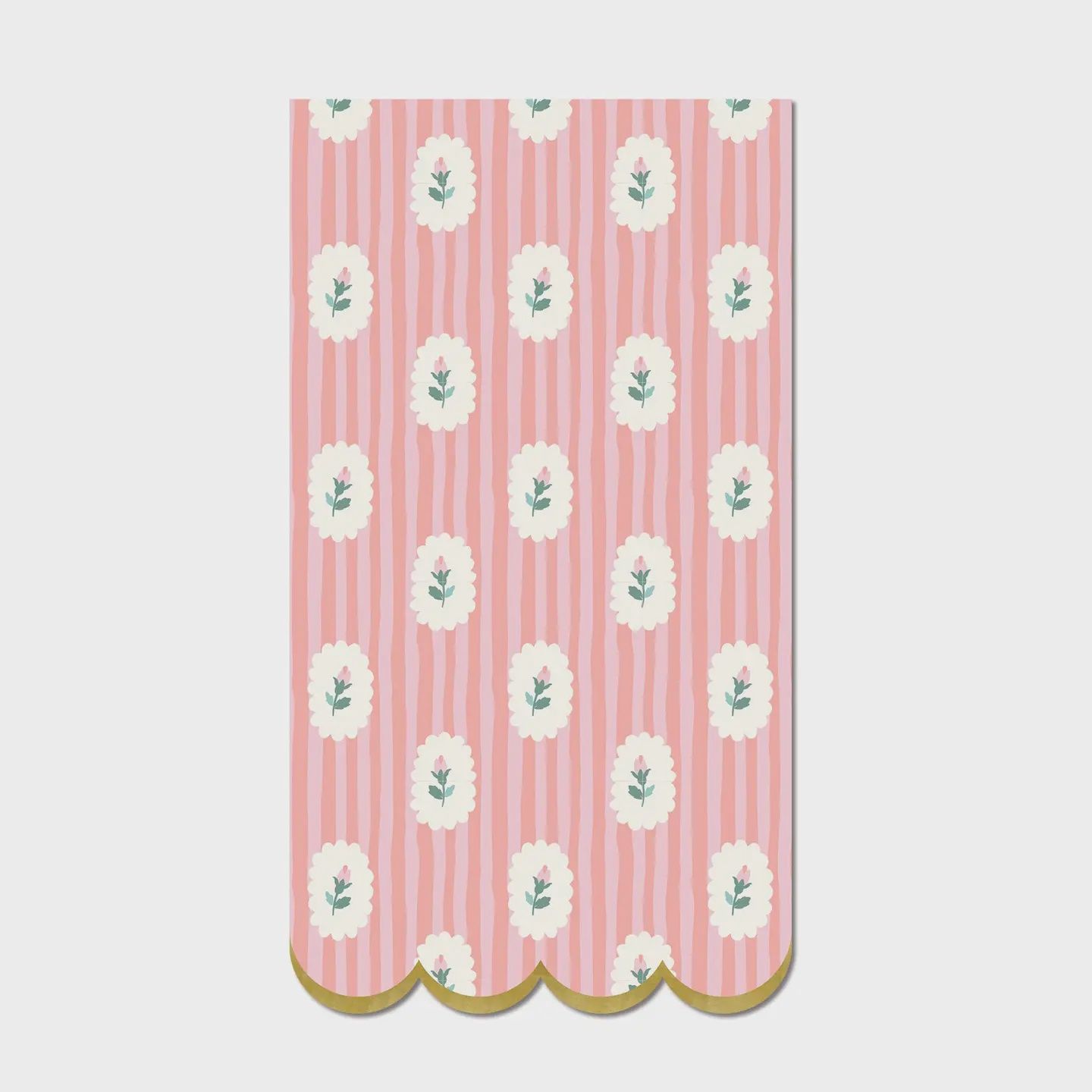 Striped Floral Dinner Napkin
