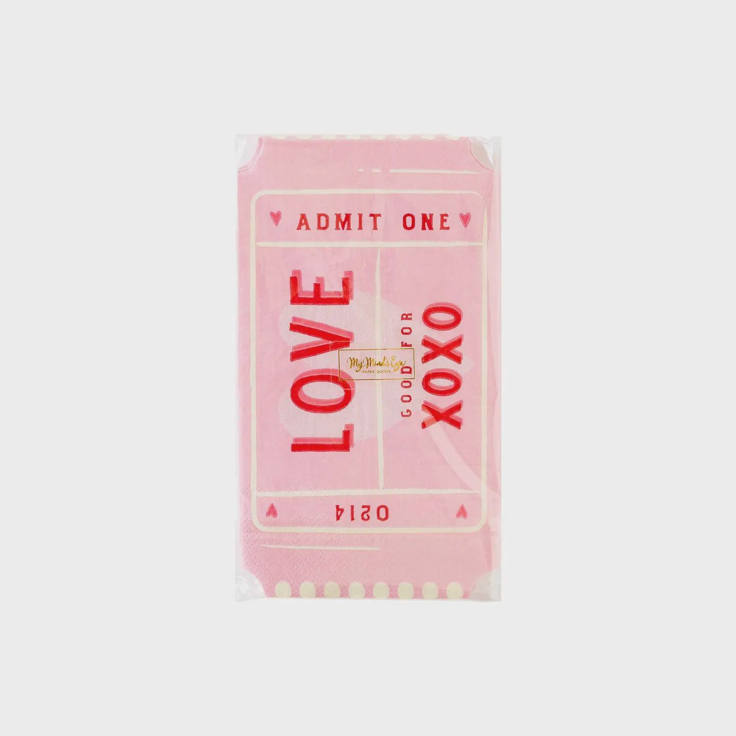 Love Ticket Shaped Dinner Paper Napkin