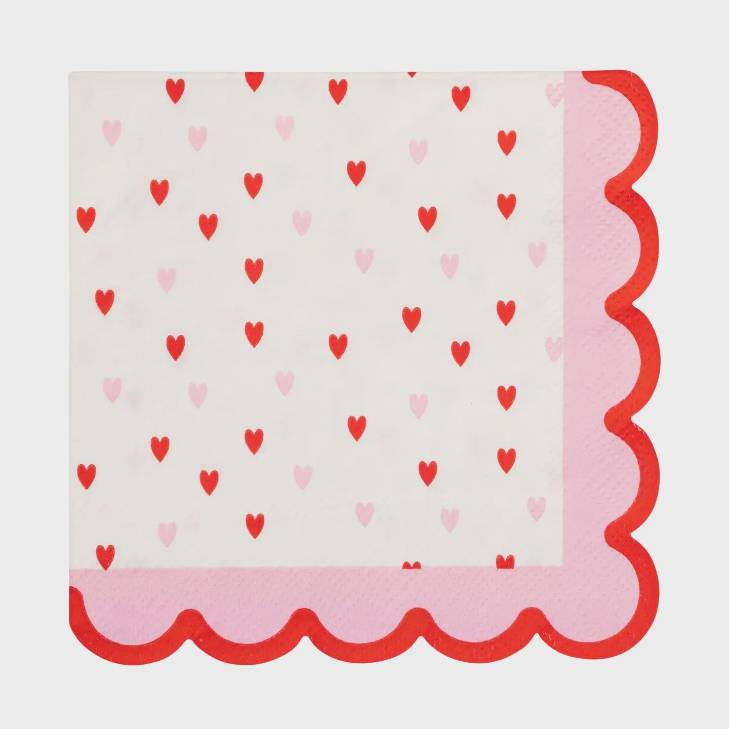 Little Red Pink Hearts Cocktail Napkin (24ct)