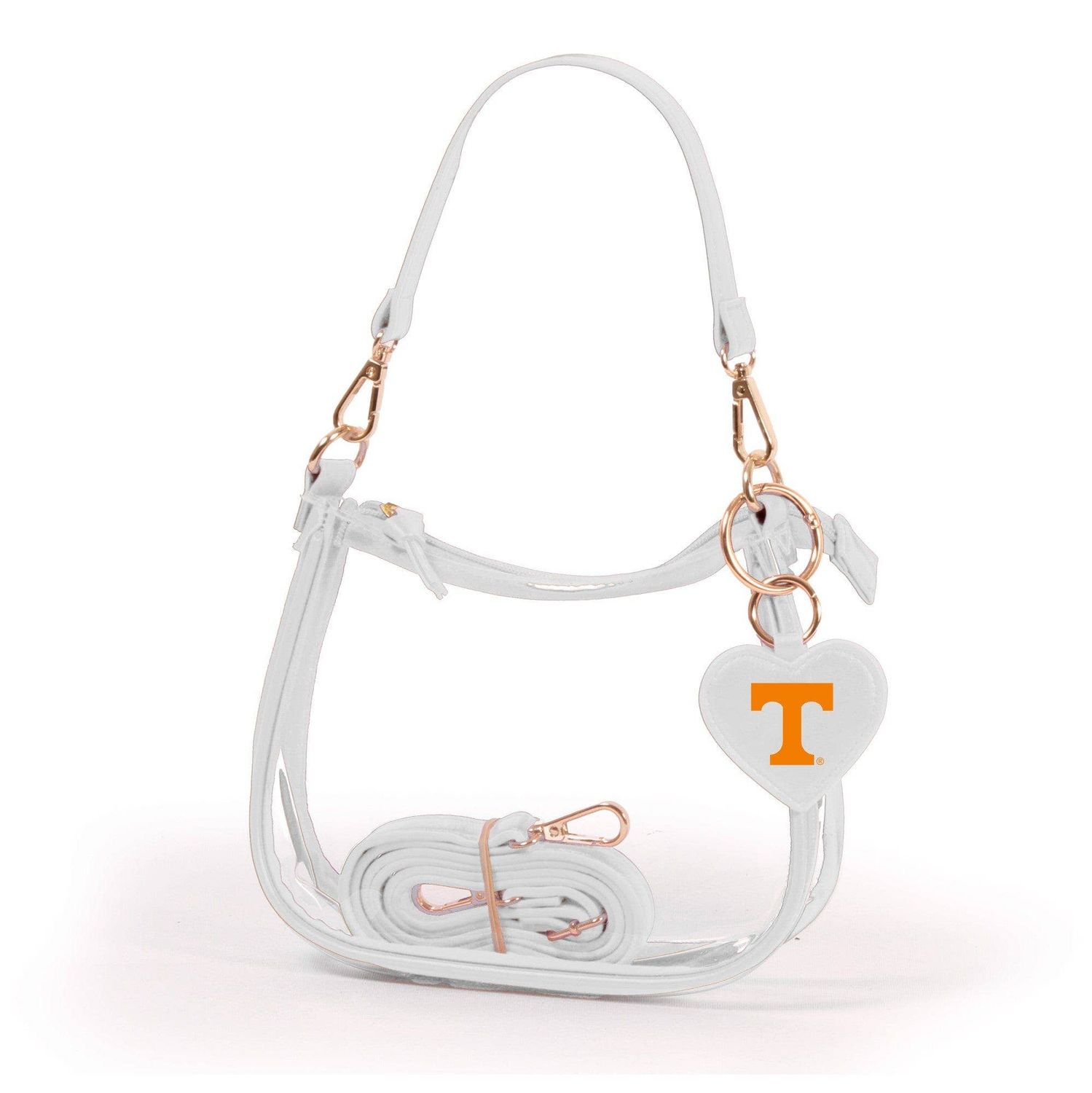Tennessee Volunteers Clear Clara Purse with Heart Charm