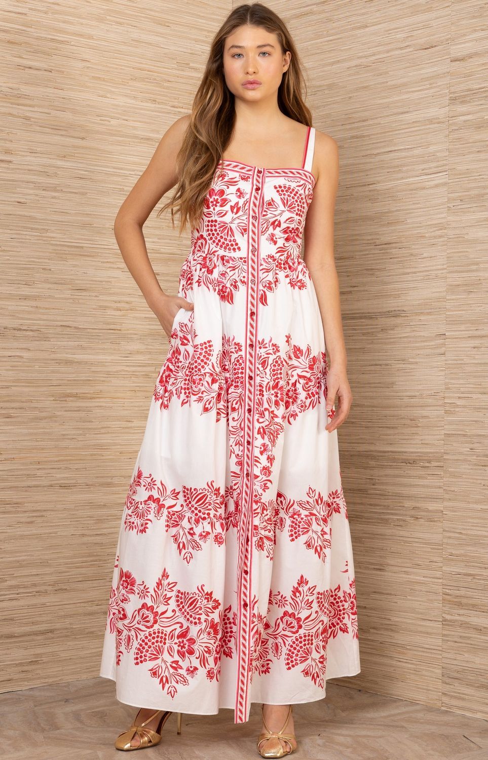Jream Cotton Poplin Maxi Dress