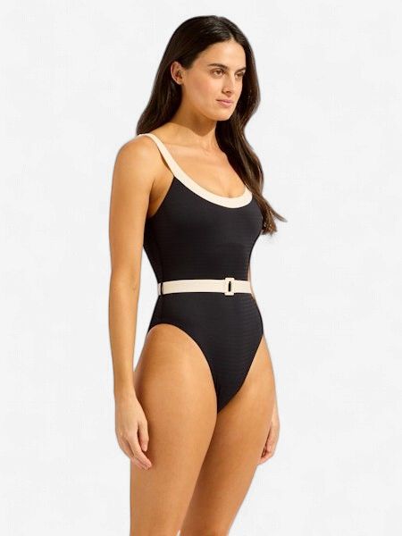 Belted Retro Tank One Piece