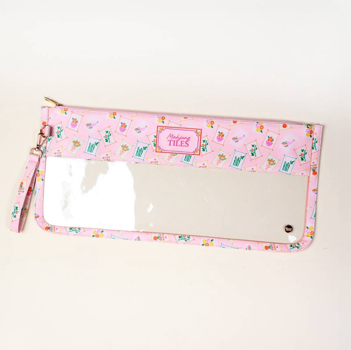 Mahjong Tile Keeper Pouch–It's Mahj Time Pink