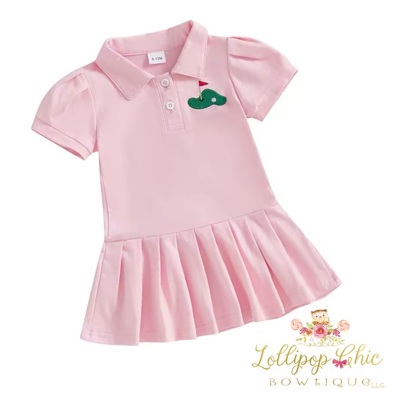 Toddler and Baby Girl Golf Pleated Dress
