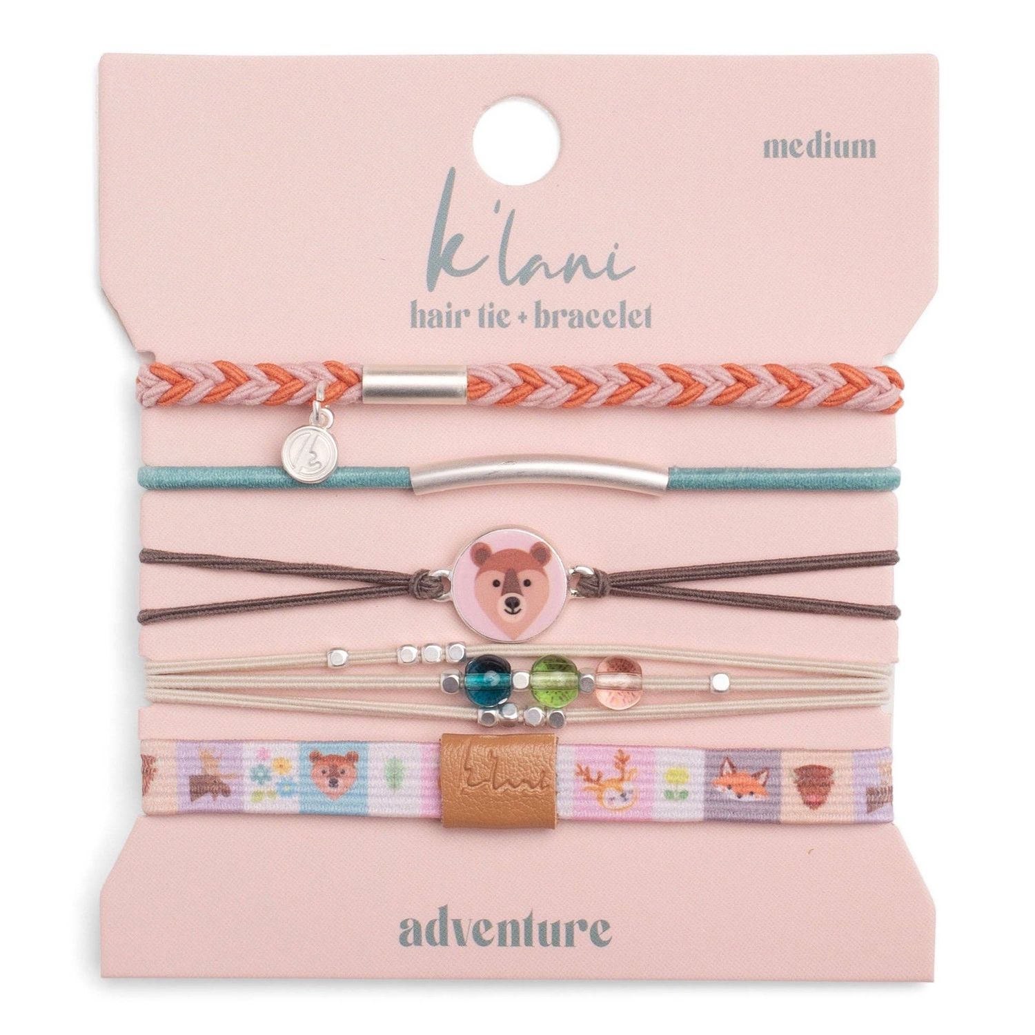 "Adventure" Animal Theme Hair Tie Bracelets